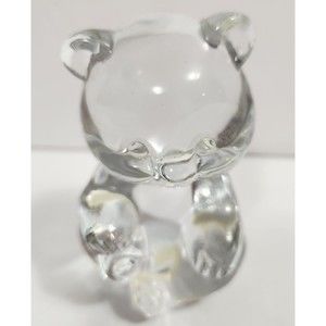 Vintage Fenton Clear Glass Bear Adorable Figurine 3.5" high Very nice